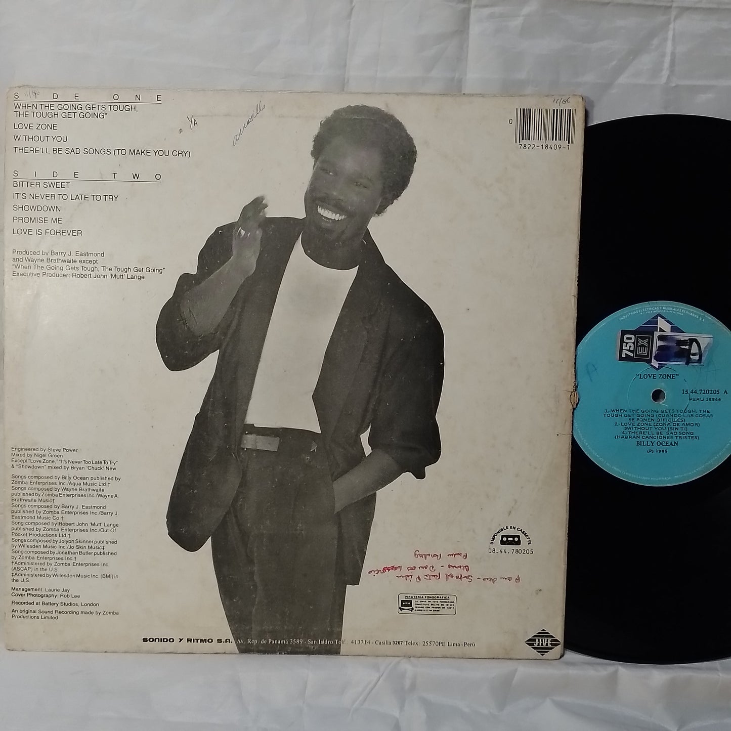 lp Billy Ocean Love Zone made peru 1986 electronic pop