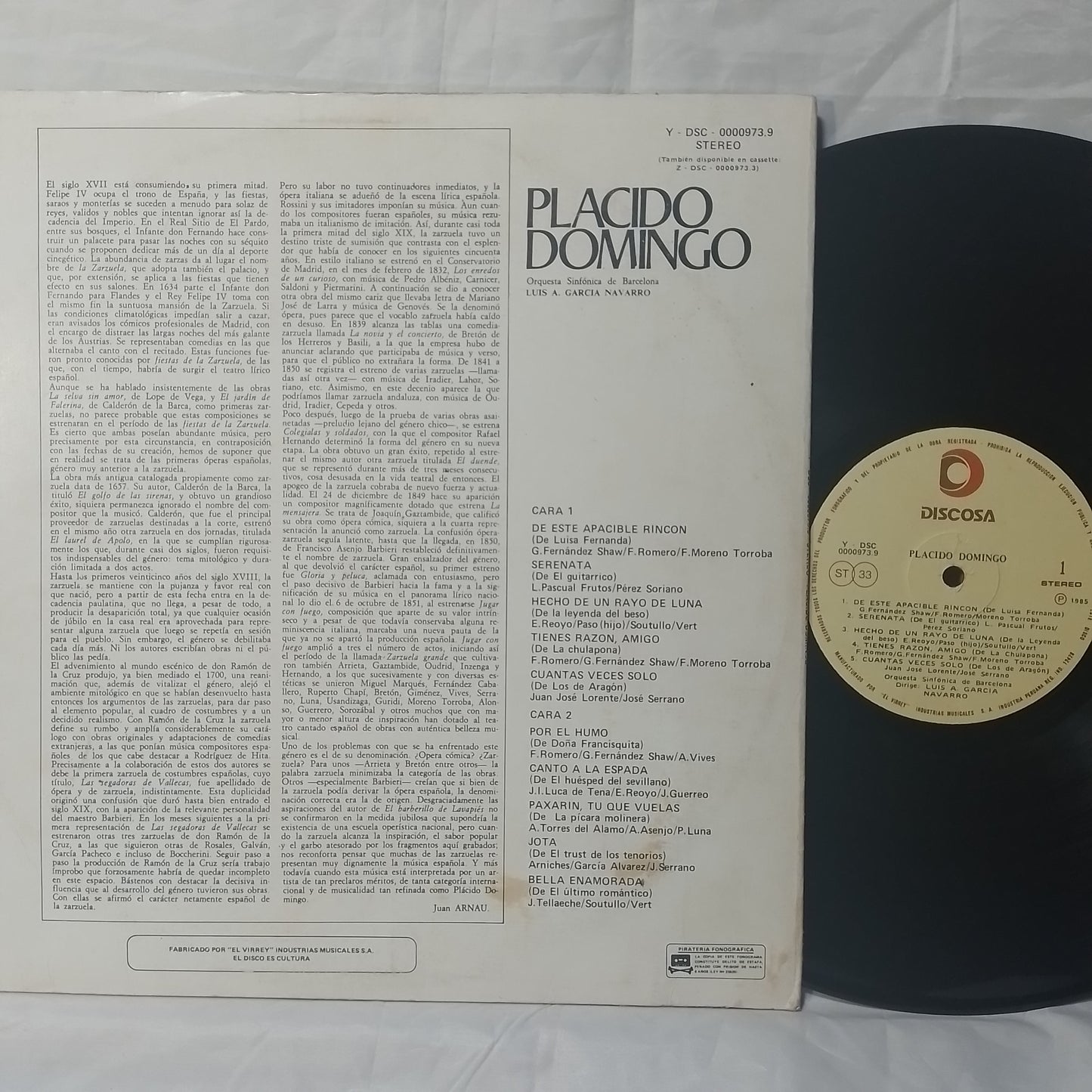 lp placido domingo el gran placido made peru 1985 tenor latin