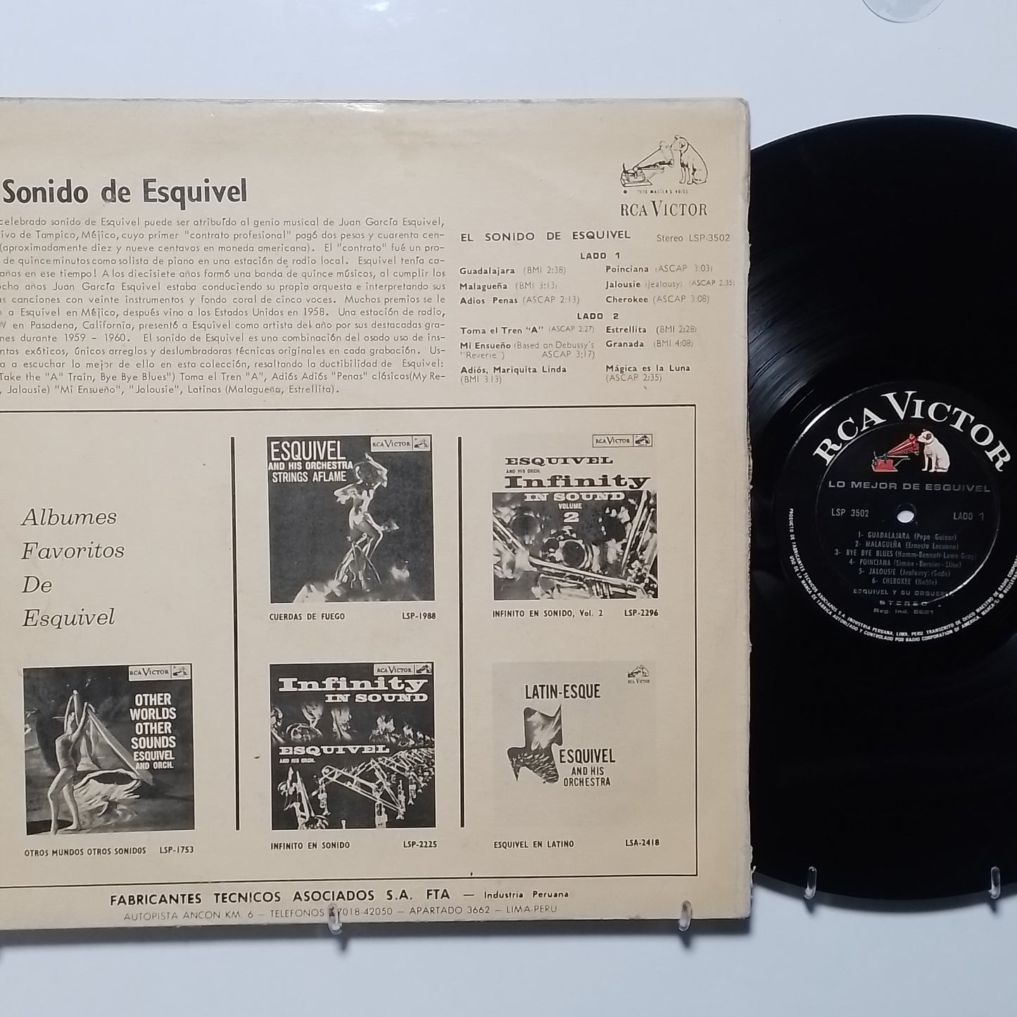 lp Esquivel Y Su Orquesta Lo Mejor De Esquivel made peru 1980 jazz instrumental