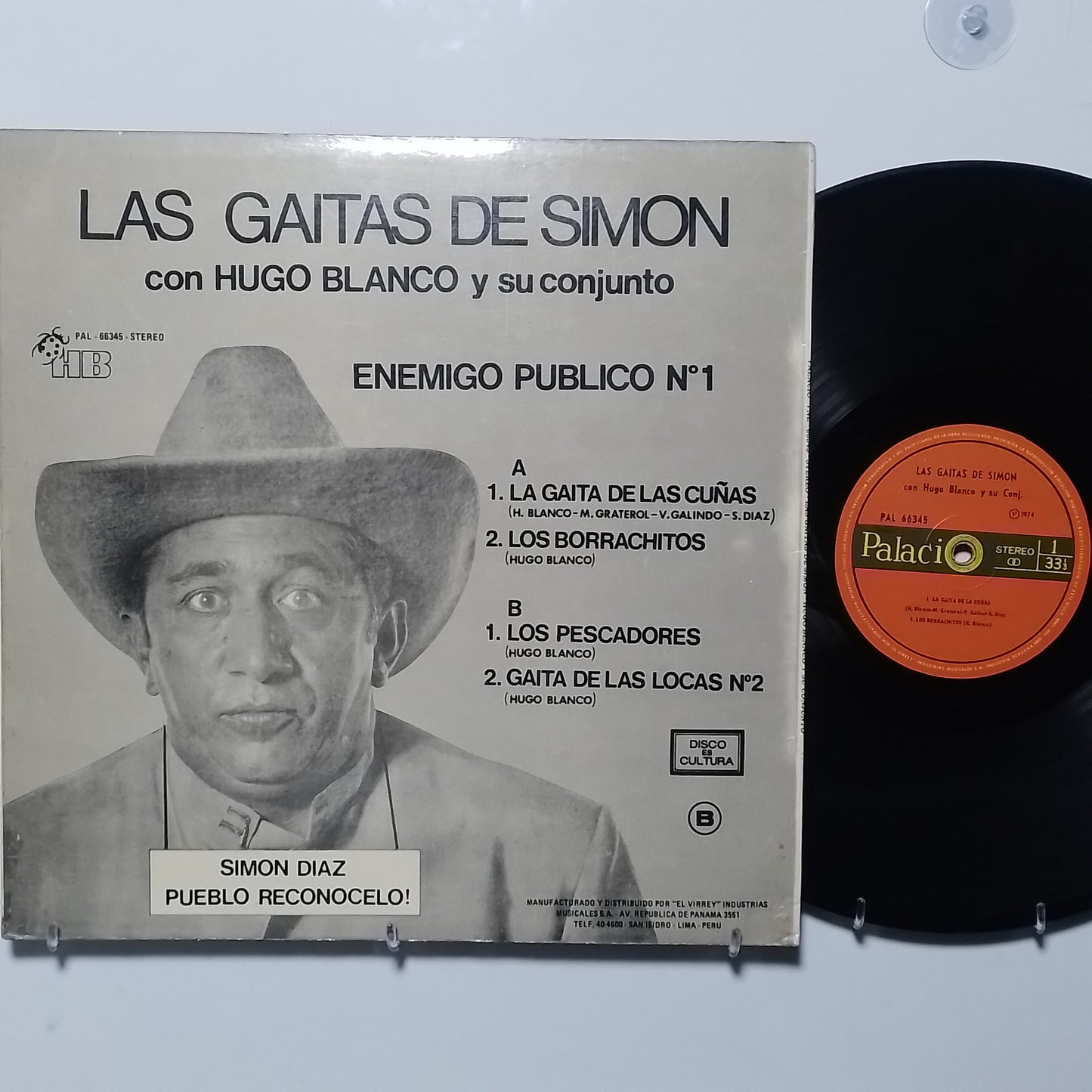 lp Simon Diaz Con Hugo Blanco Las Gaitas De Simon made peru 1974 comedia