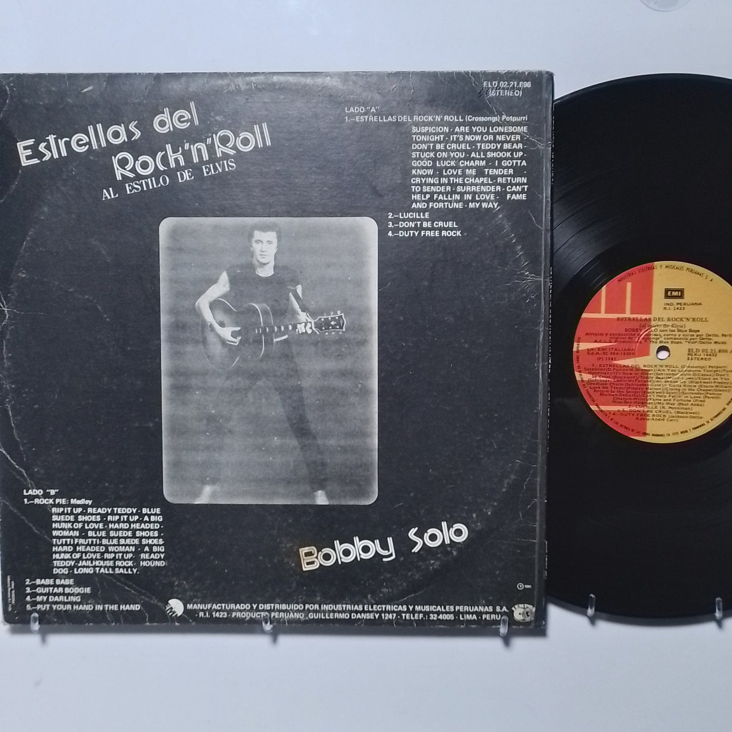 lp Bobby Solo With The Blue Bops Estrellas Del Rock N Roll made peru 1981 rock