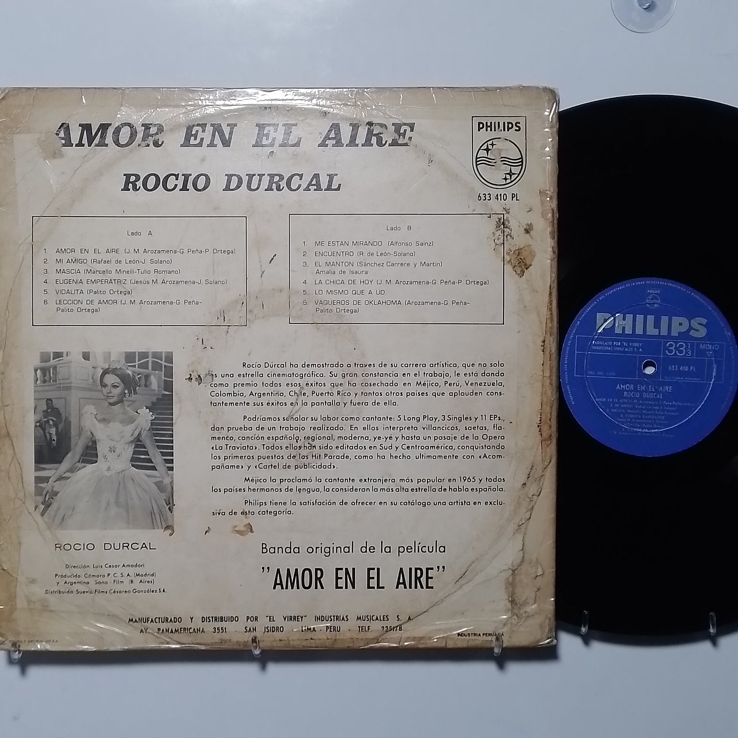 lp Rocio Durcal Amor En El Aire soundtrack made peru 1967 soundtrack