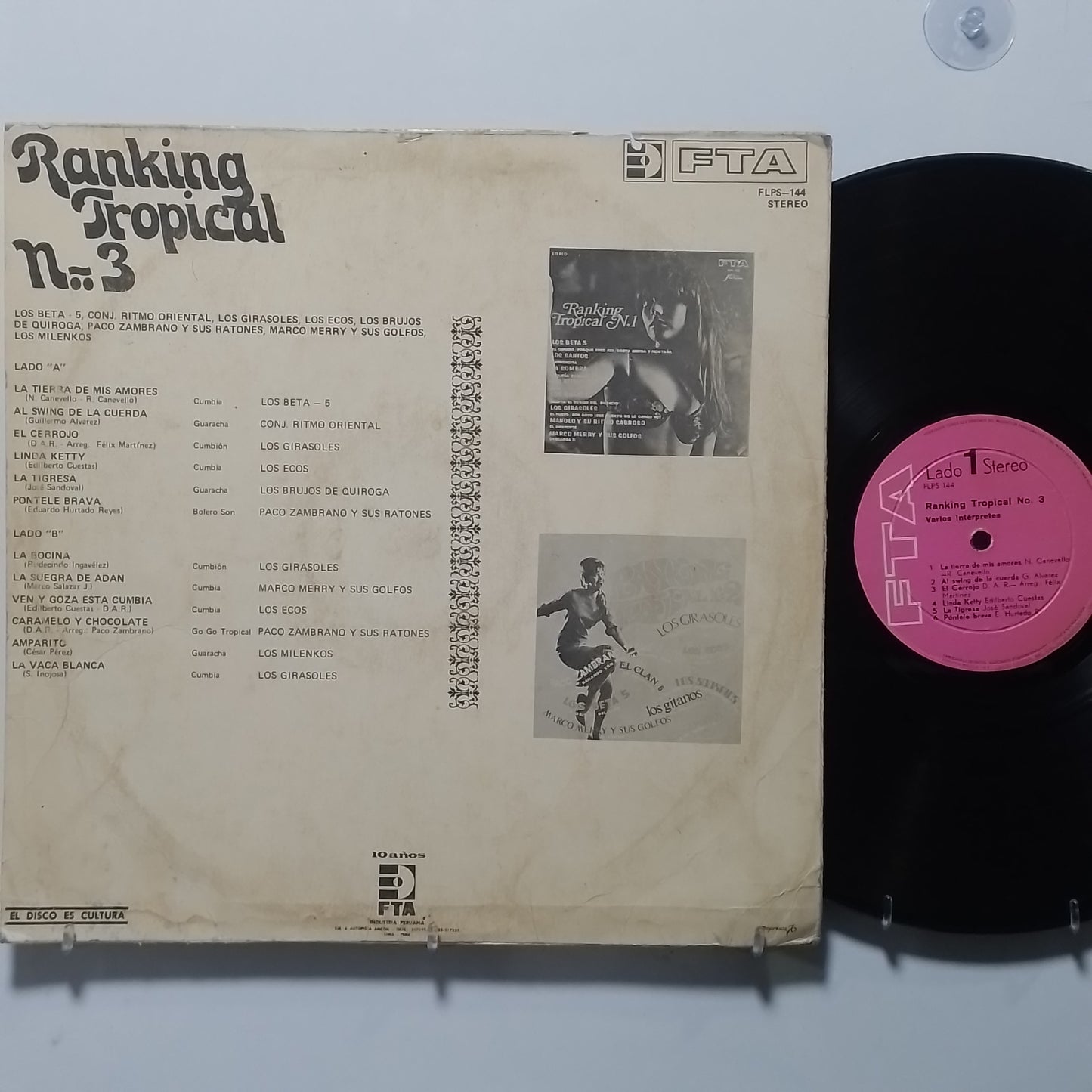 lp Various Ranking Tropical No 3 los beta 5 los ecos conj ritmo oriental varios made peru 1972 tropical cumbia