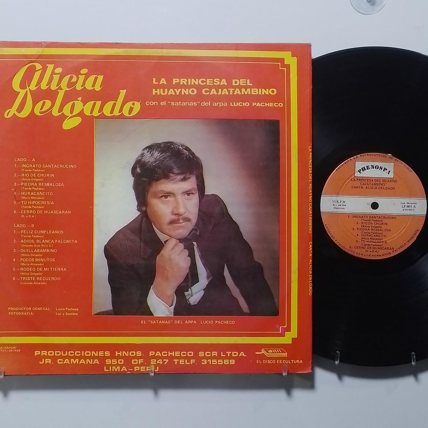 lp Alicia Delgado Lucio Pacheco La Princesa Del Huayno Cajatambino made peru 1980 huayno folk