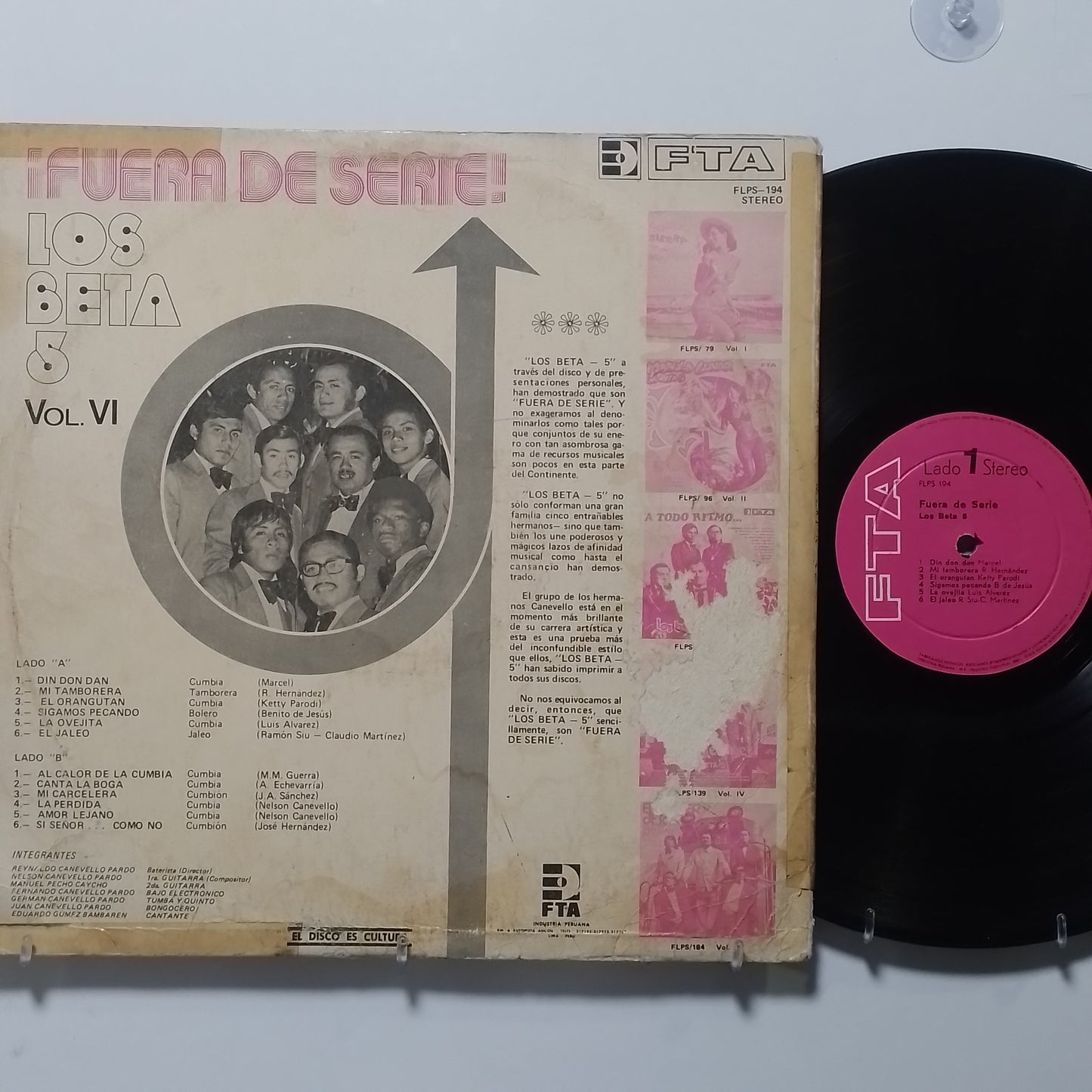 lp Los Beta 5 Fuera De Serie made peru 1974 tropical cumbia