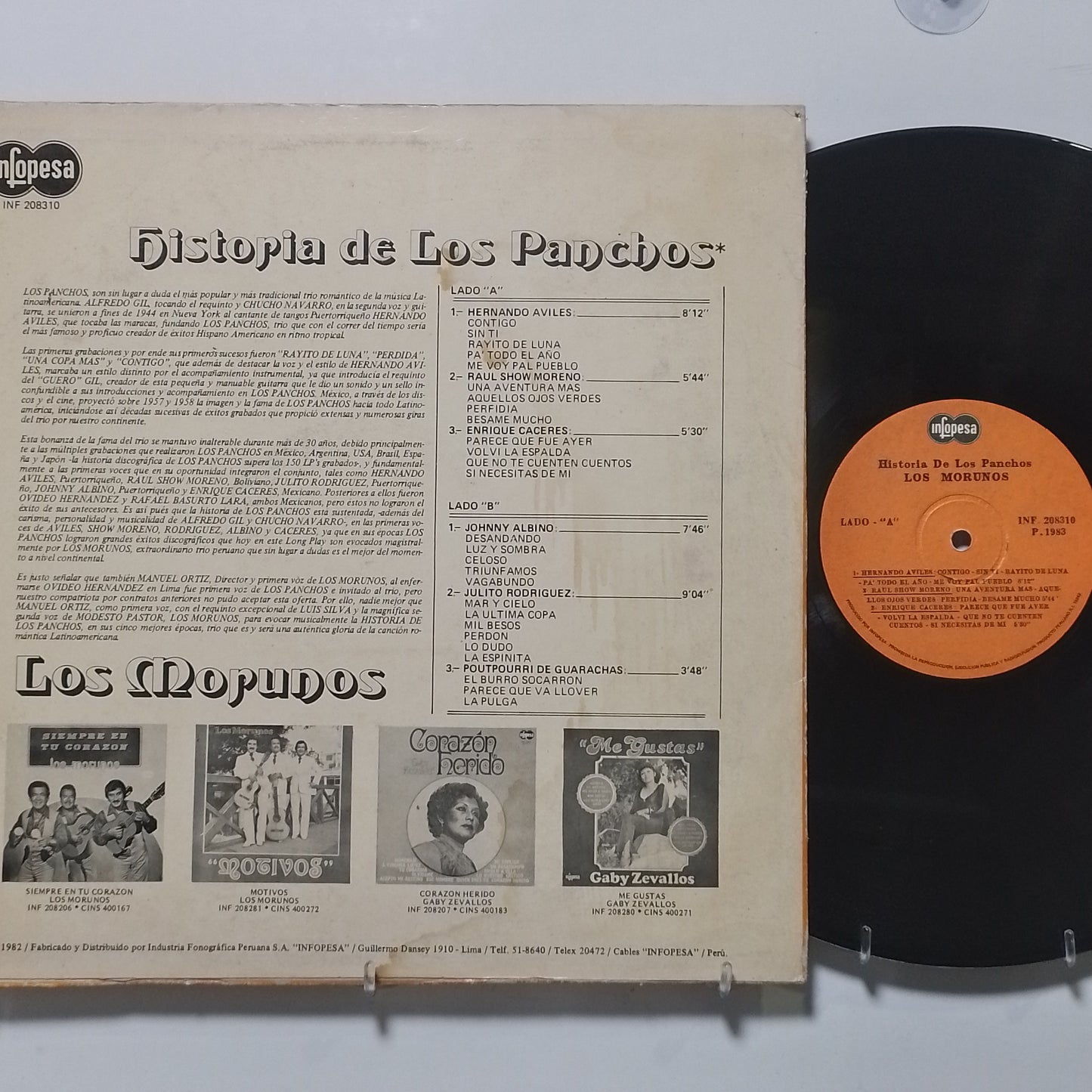 lp los morunos historia de los panchos made peru 1980 criollo folk