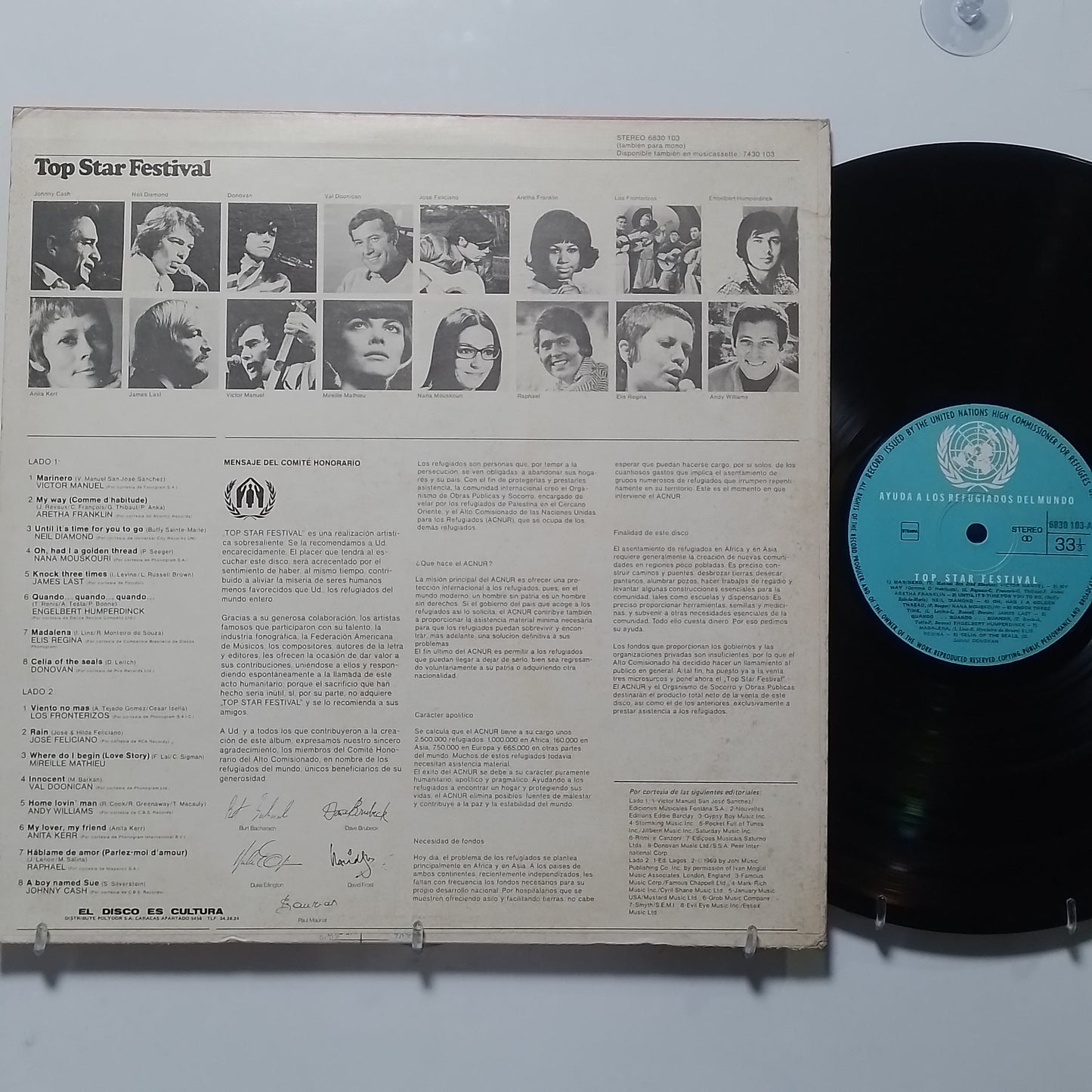 lp top star festival johnny cash aretha franklin raphael varios made venezuela 1971 pop balada