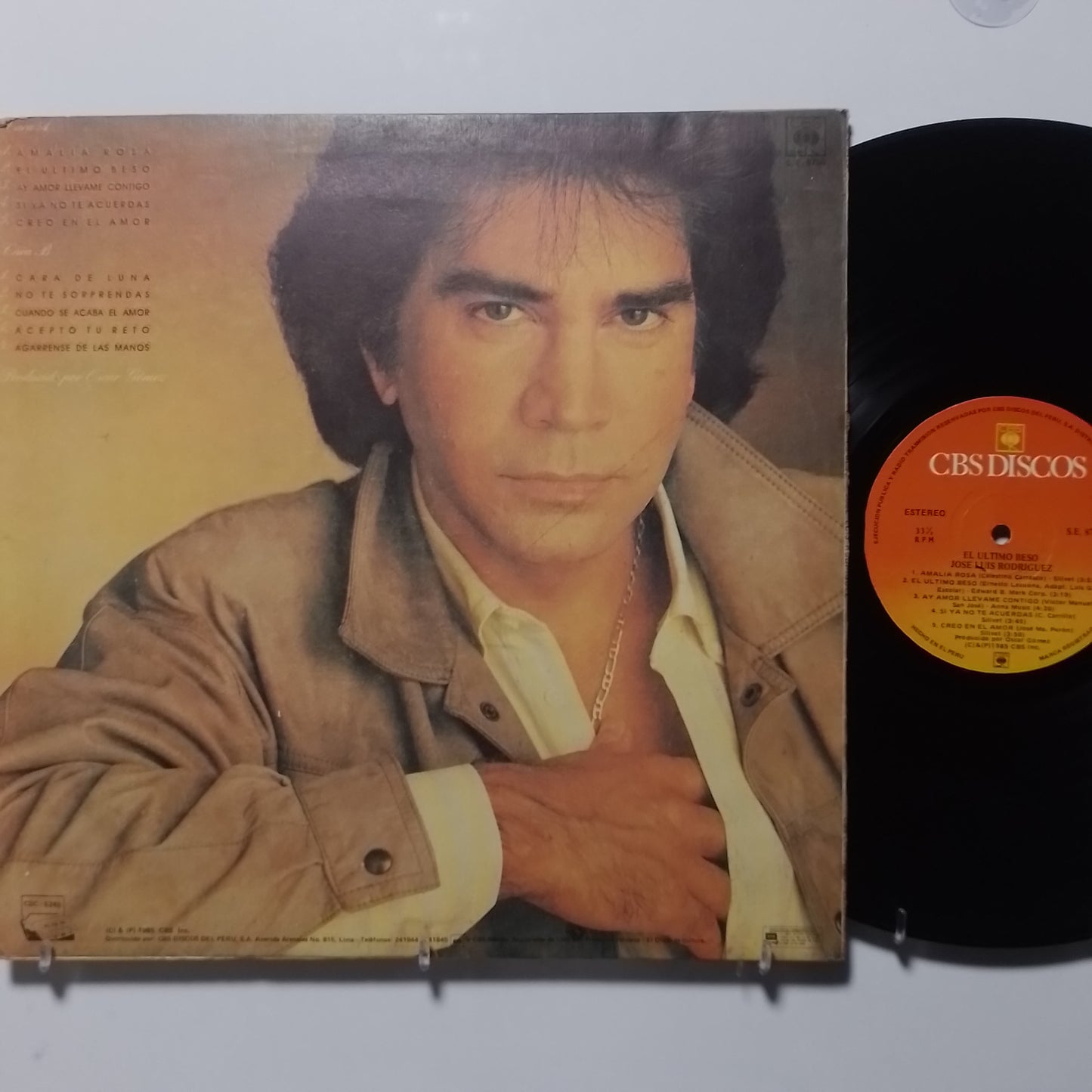 lp Jose Luis Rodriguez El Ultimo Beso made peru 1985 mlatin balada