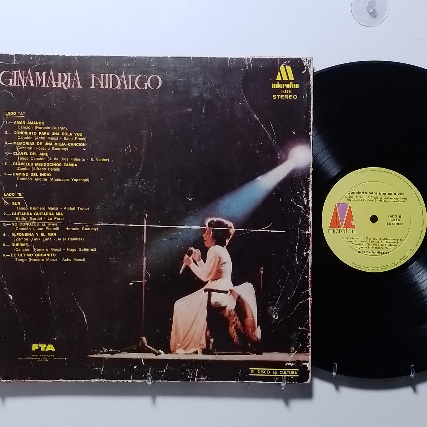 lp Ginamaria Hidalgo Concierto Para Una Sola Voz made peru 1977 tango folk