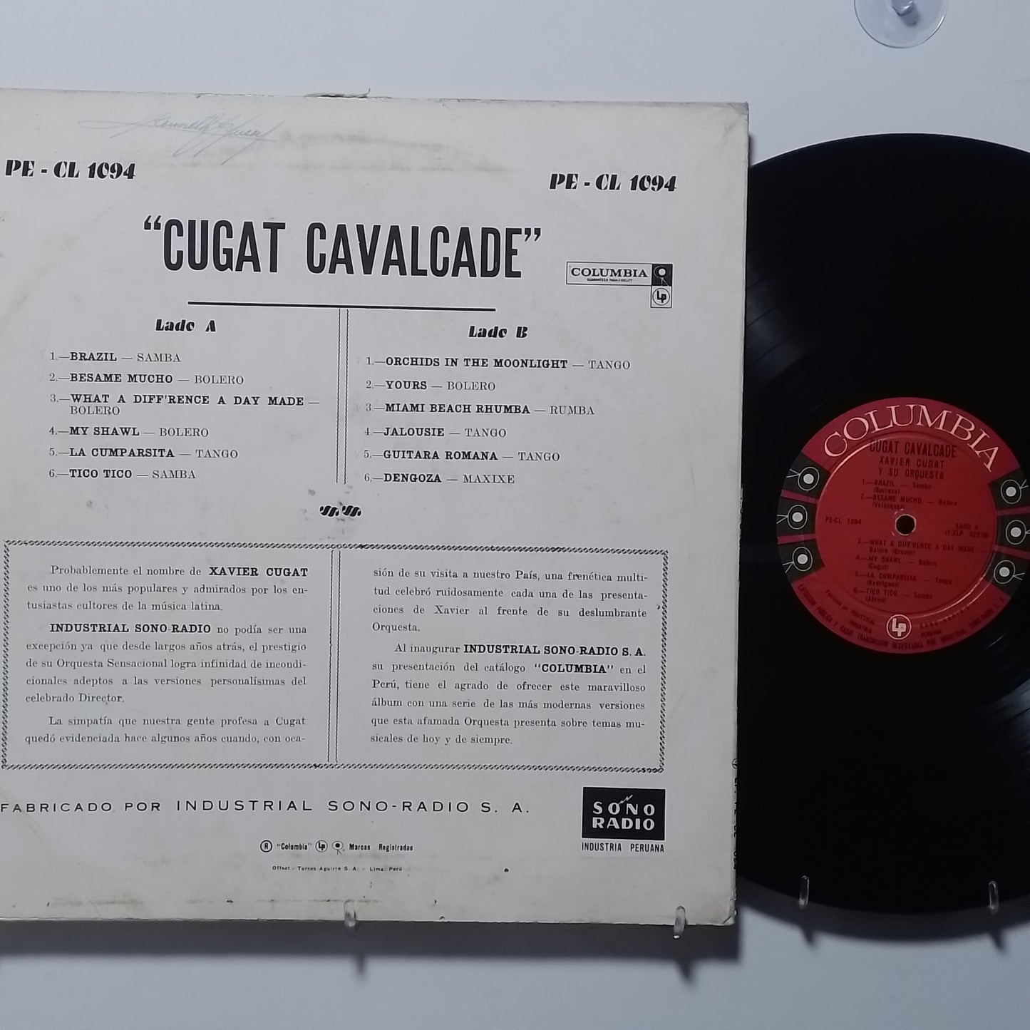 lp Xavier Cugat And His Orchestra Cugat Cavalcade made peru 1958 instrumental