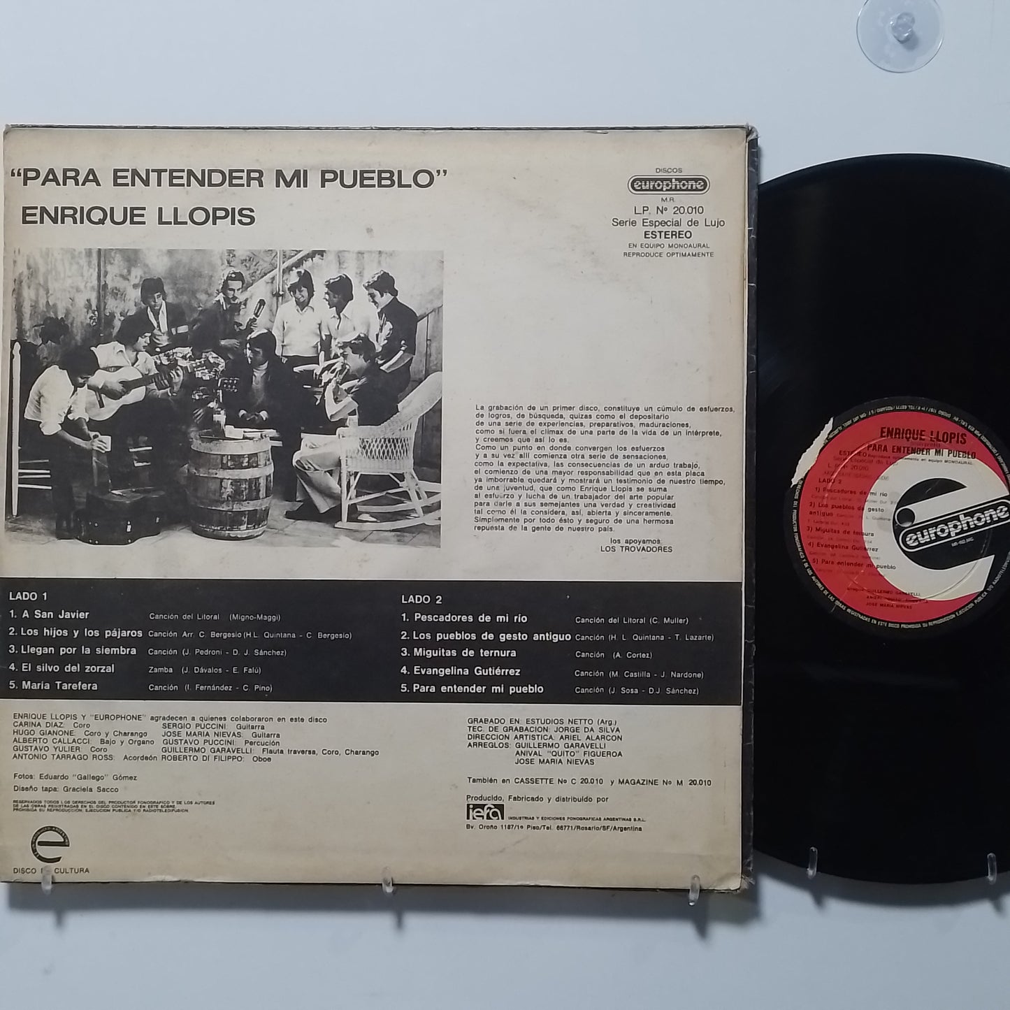 lp enrique llopis para entender a mi peeblo made argentina 1980 folk