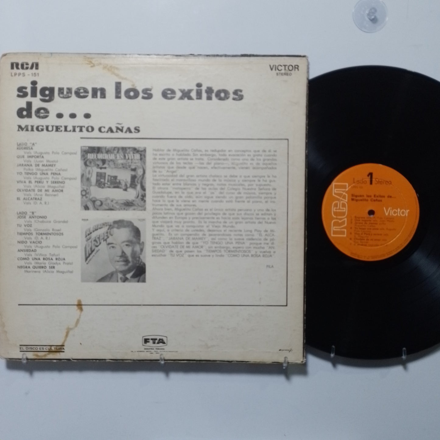 lp Miguelito Cañas Siguen Los Exitos De made peru 1970 criollo folk