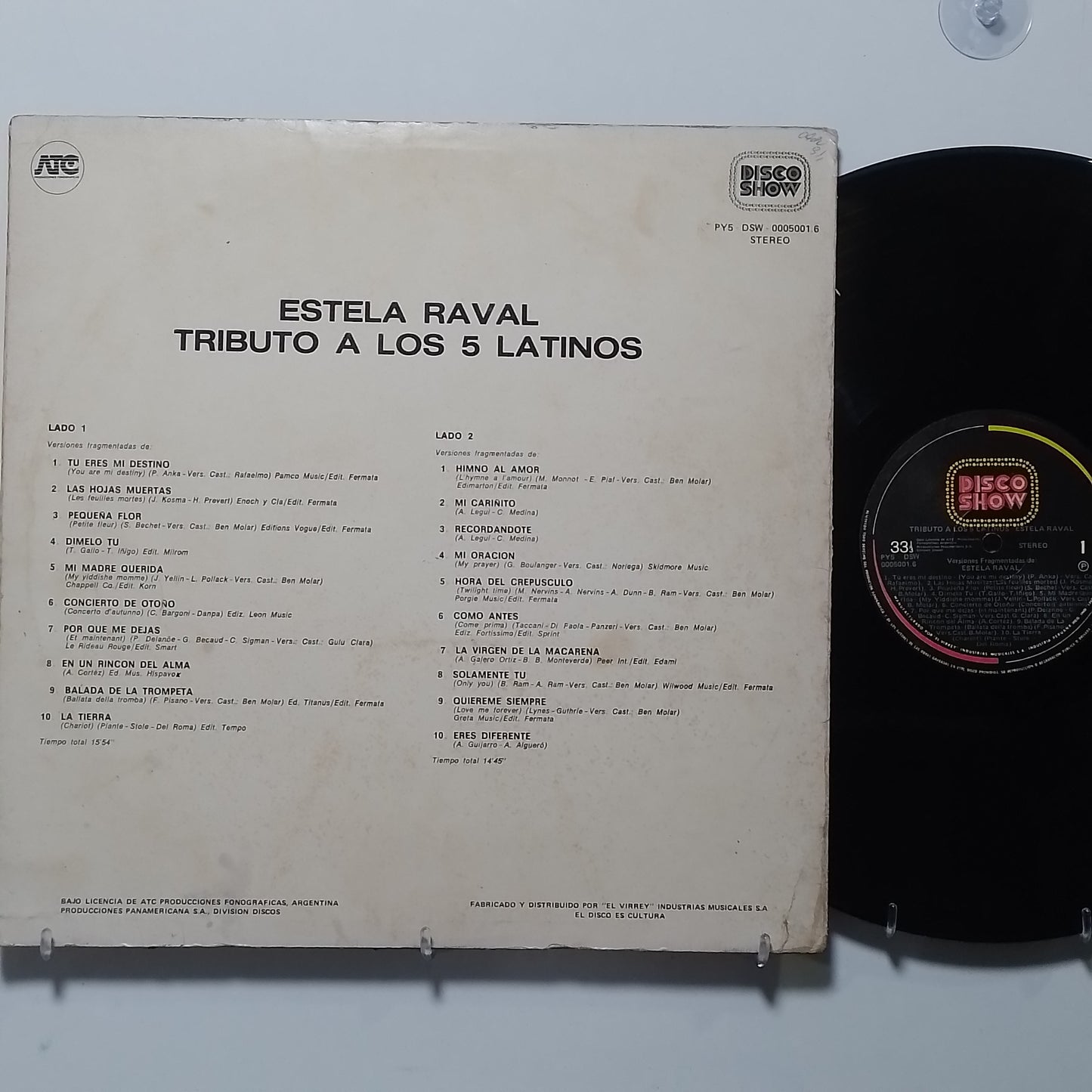 lp Estela Raval Tributo A Los 5 Latinos made peru 1981 latin balada