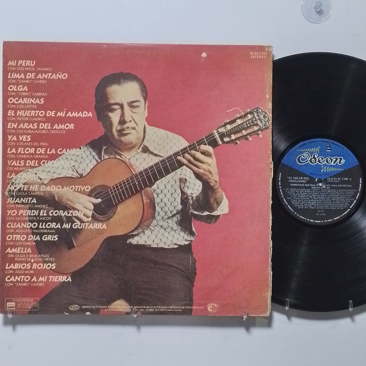 lp Oscar Aviles El Oscar Del Criollismo Homenaje Por Sus 25 Años De Vida Artistica made peru 1985 criolla folk