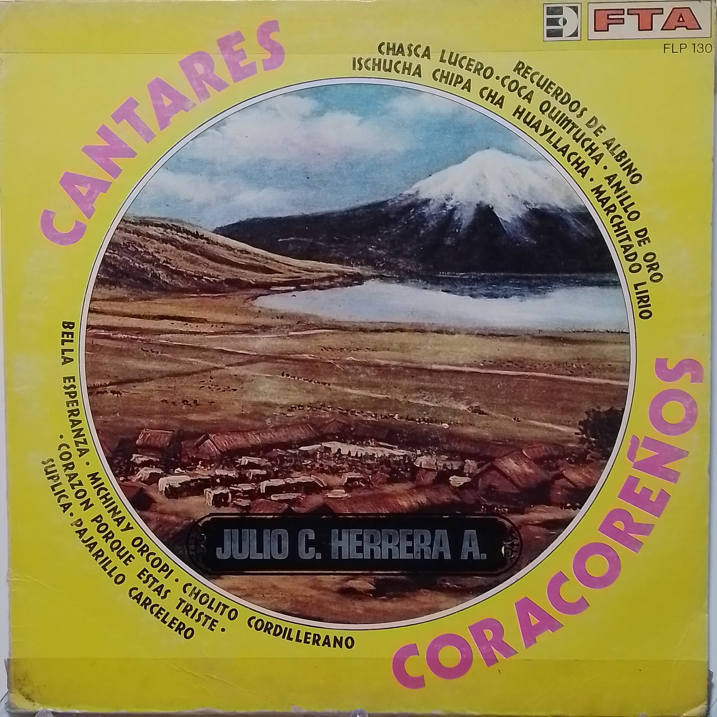 lp Julio C Herrera Cantares Coracoreños made peru 1980 huayno folk