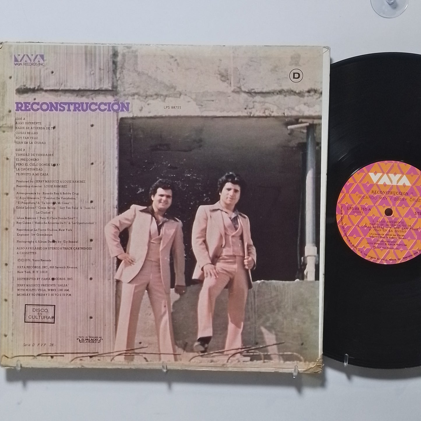 lp Ricardo Ray & Bobby Cruz Reconstruccion made venezuela 1977 latin salsa