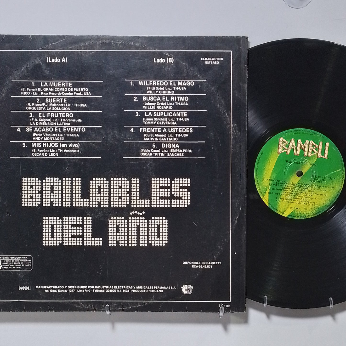 lp Bailables Del Año willie rosario andy montañez la solucion varios made peru 1982 latin salsa