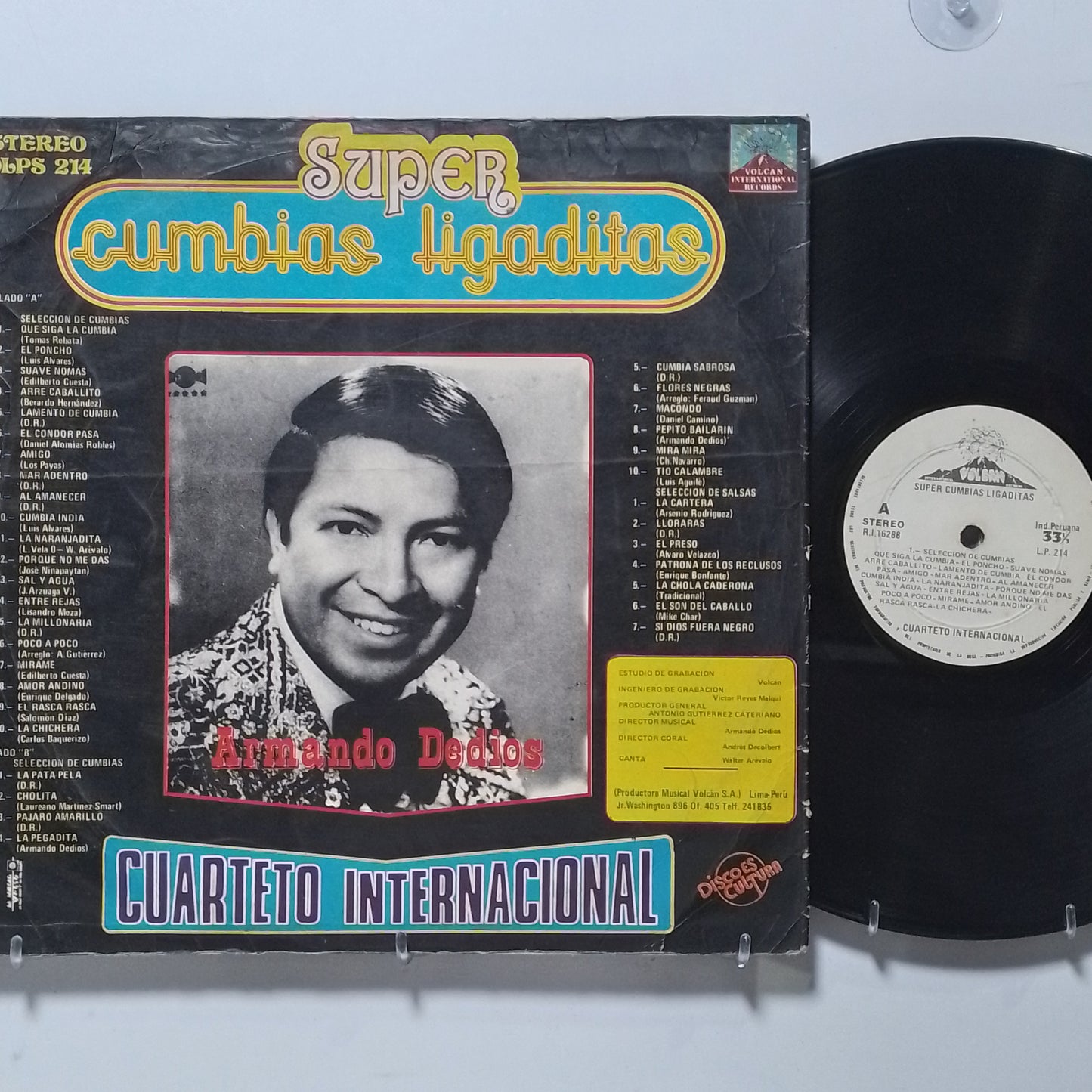 lp Cuarteto Internacional Super Cumbias Ligaditas made peru 1975 latin cumbia