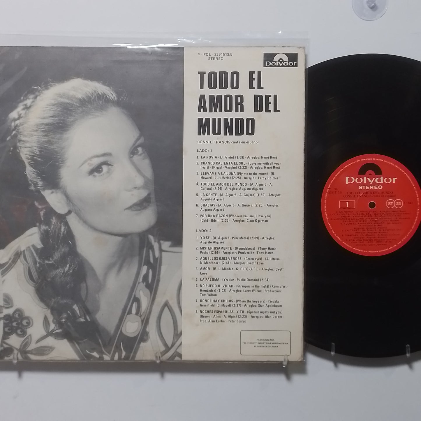 lp Connie Francis Todo El Amor Del Mundo made peru 1961 español balada