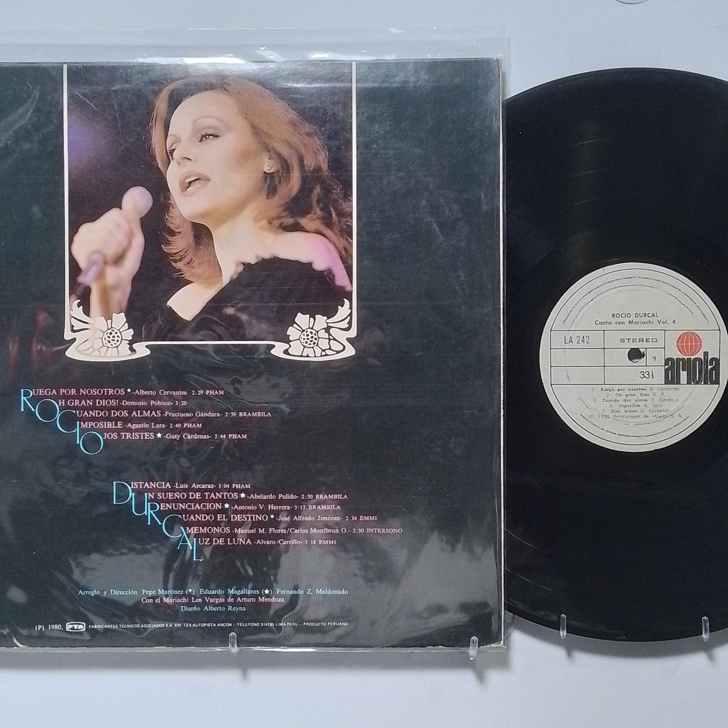 lp Rocio Durcal Canta Con Mariachi Volumen 4 made peru 1980 balada