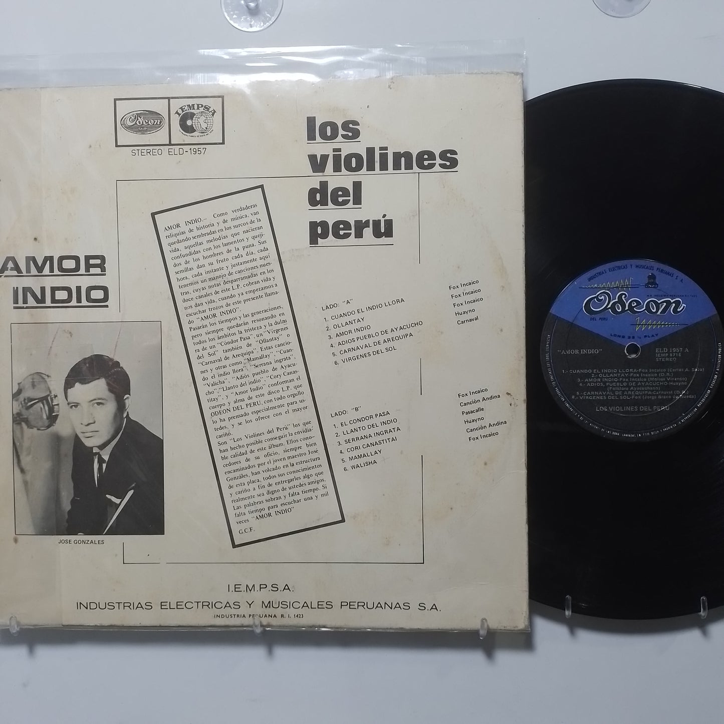 lp Los Violines Del Peru Amor Indio made peru 1970 andean folk