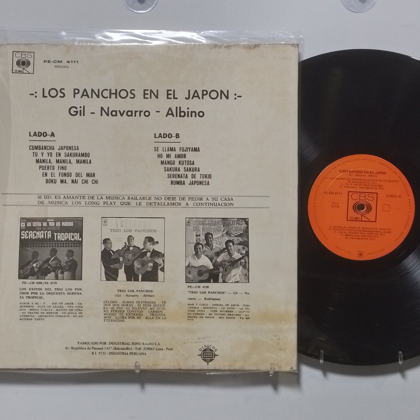 lp Los Panchos Los Panchos En El Japon made peru 1964 latin bolero