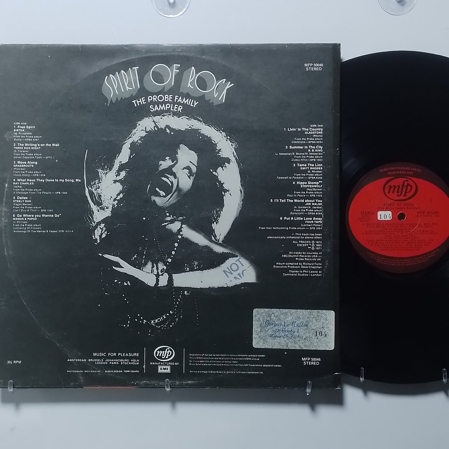 lp Spirit Of Rock  Steppenwolf Mamas And Papas Three Dog Night varios made inglaterra 1972 rock