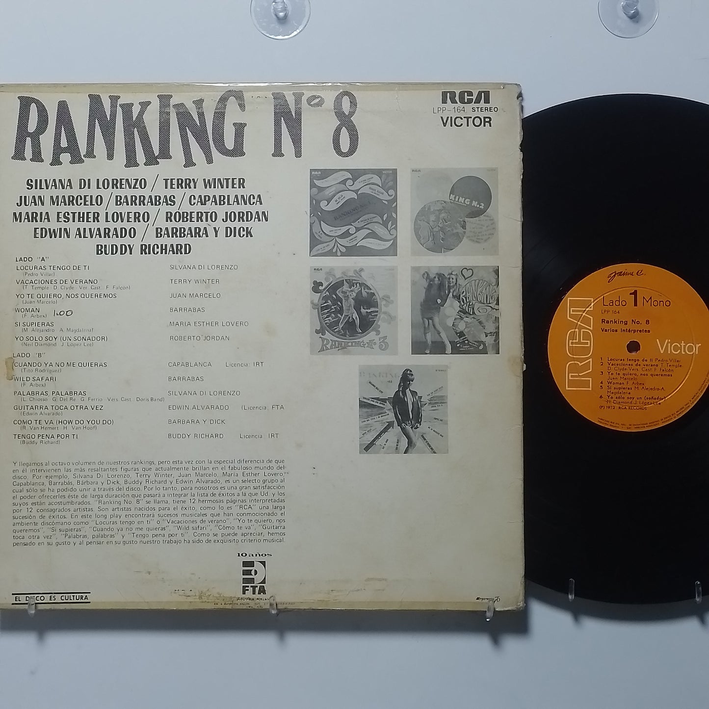 lp Ranking Nº 8 barrabas barbara & dick roberto jordan varios made peru 1972 pop rock