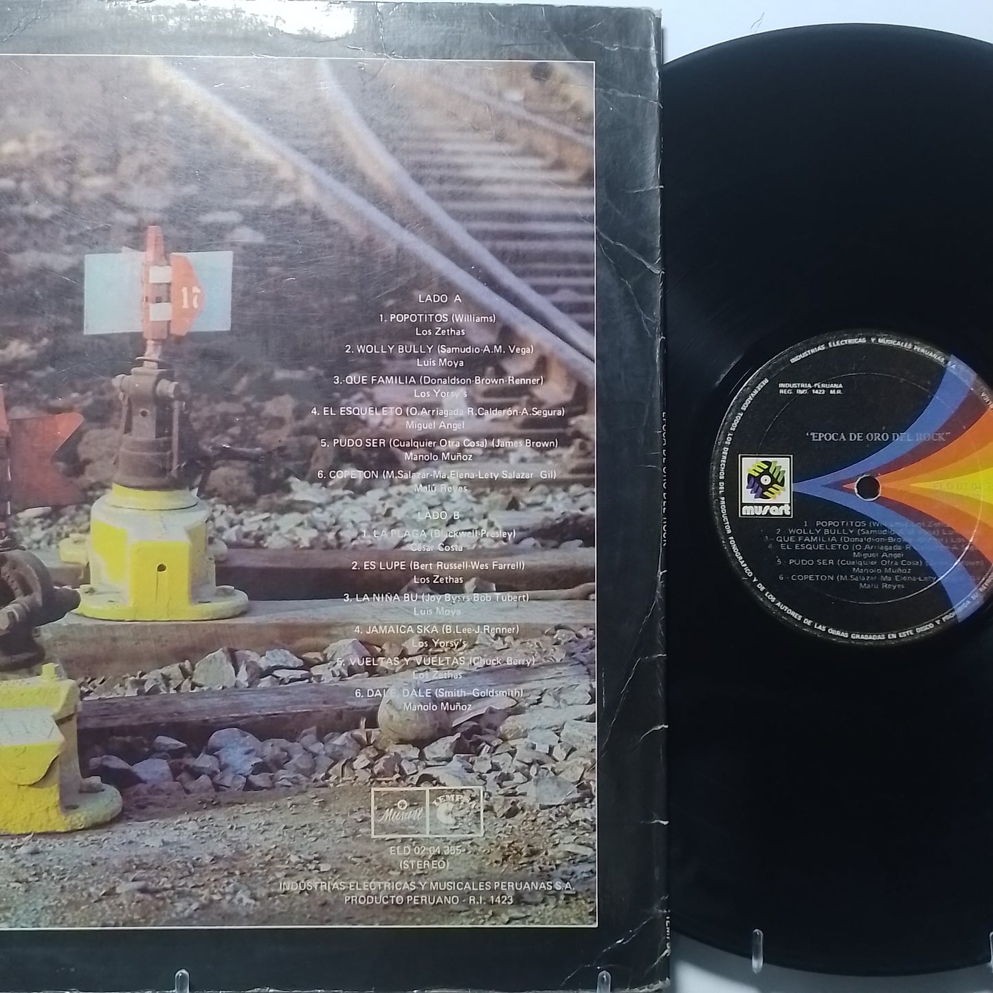 lp Epoca De Oro Del Rock Los Zethas Cesar Costa Luis Moya varios made peru 1975 latin rock