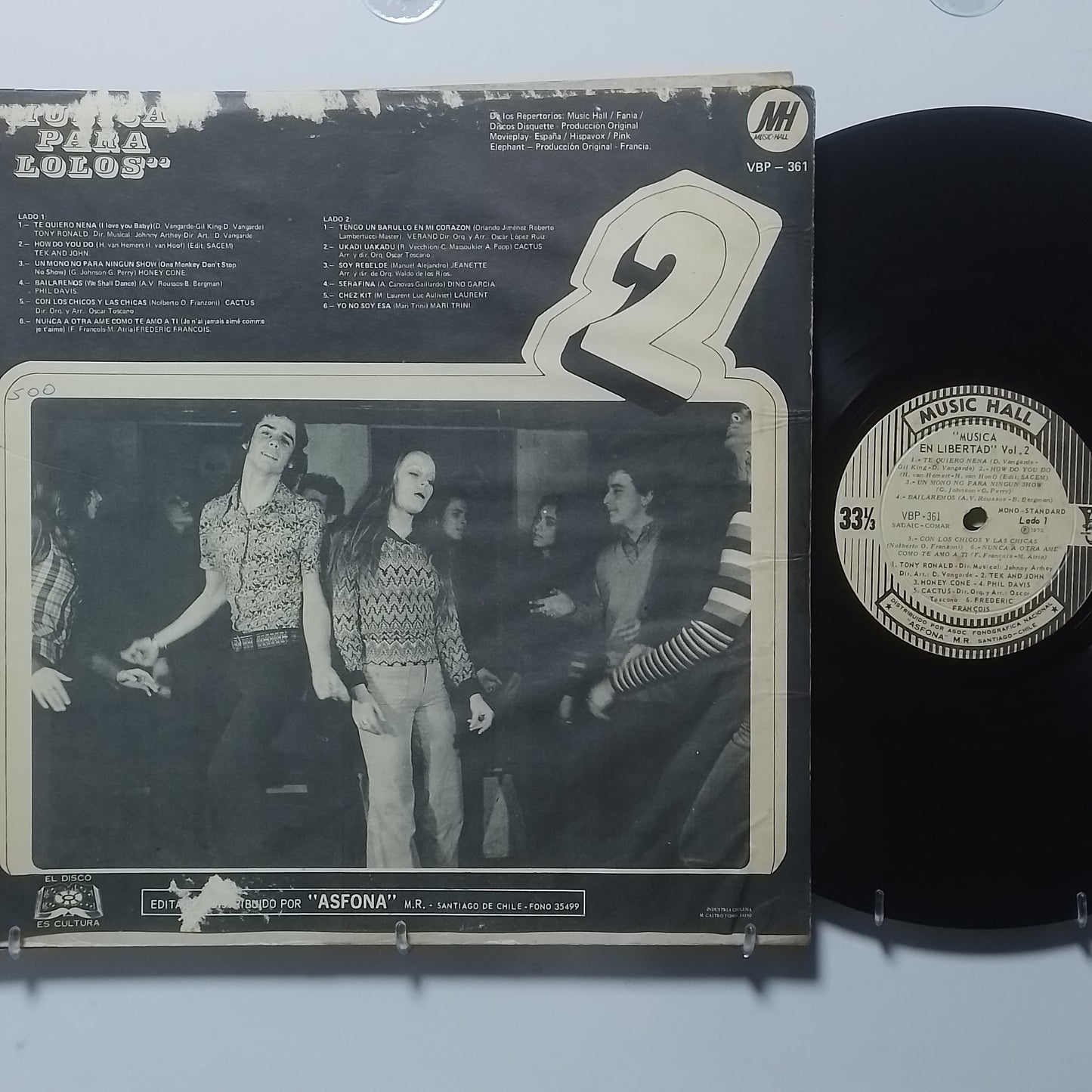 lp Musica Para Lolos Volumen 2 Tony Ronald Tek And John Cactus Jeanette varios made chile 1972 rock