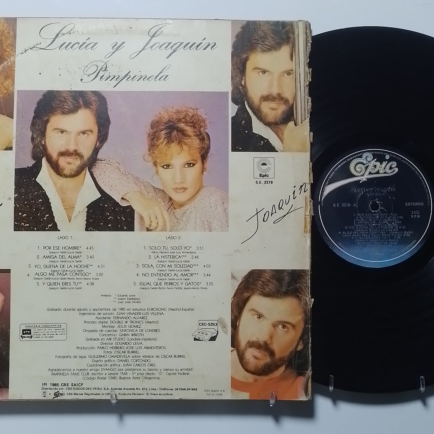 lp Pimpinela Lucia Y Joaquin made peru 1985 latin pop