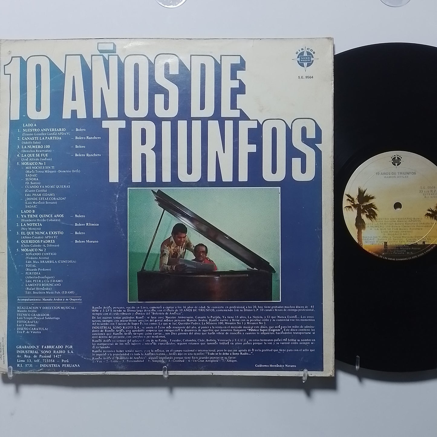 lp ramon aviles 10 años de triunfos made peru 1979 bolero