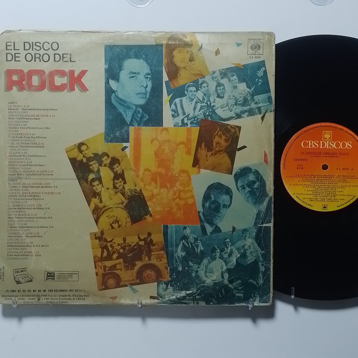 lp El Disco De Oro Del RockLos Hooligans Los Teen Tops Los Teen Tops varios made peru 1987 latin rock