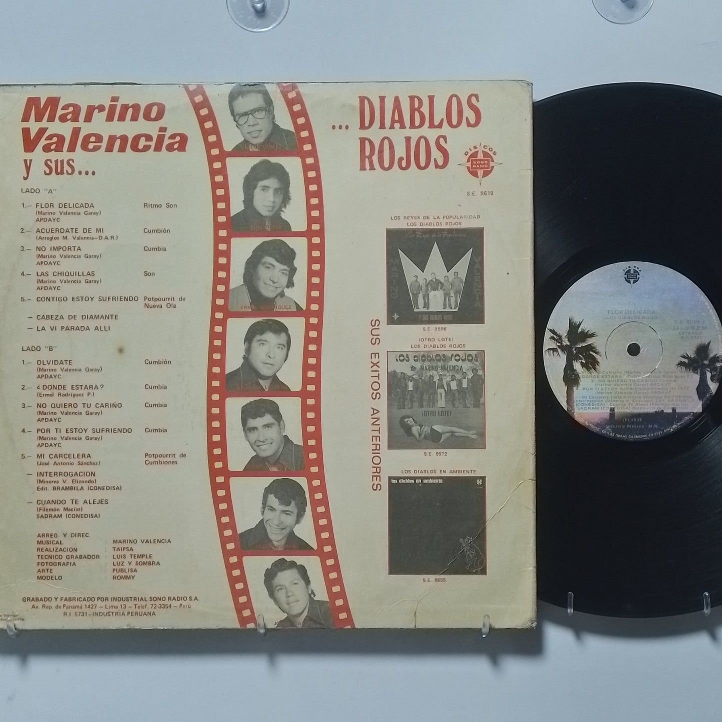 lp Marino Valencia Y Sus Diablos Rojos Flor Delicada made peru 1978 latin cumbia