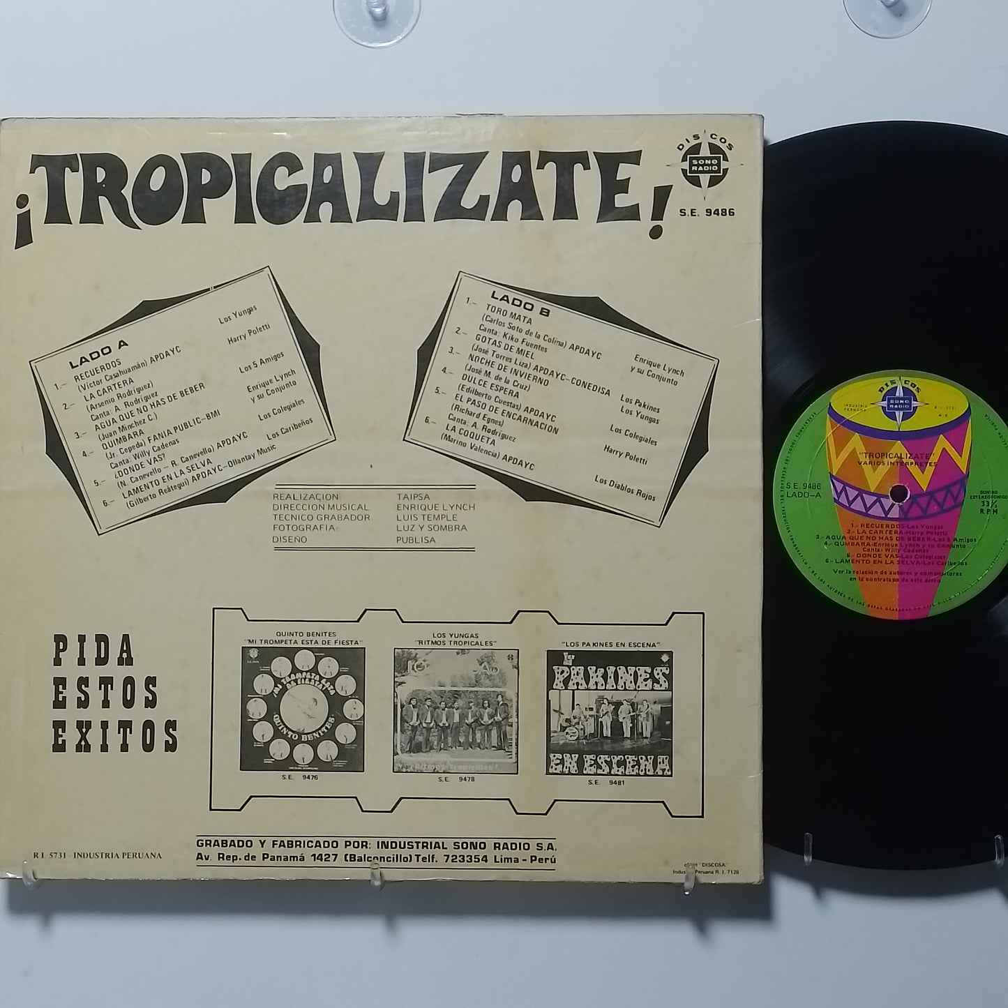 lp Tropicalizate Los Yungas Los 5 Amigos Los Colegiales varios made peru 1974 latin cumbia