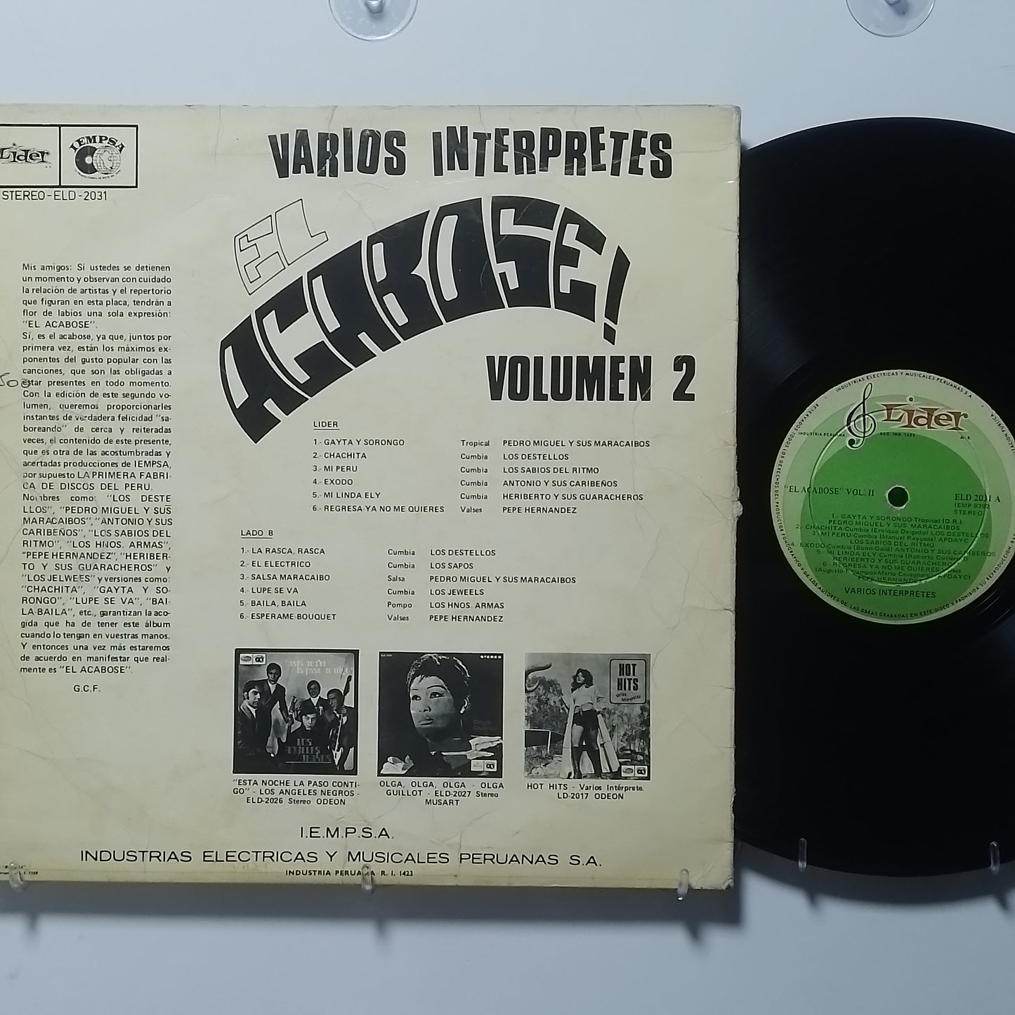 lp el acabose vol 2 los destellos los sapos los jeweels varios made peru 1971 latin cumbia