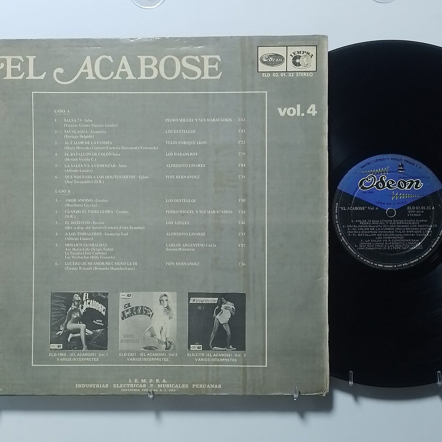 lp El Acabose Vol 4 Los destellos Pedro Miguel y los Maracaibos Los Azules varios made peru 1974 latin cumbia