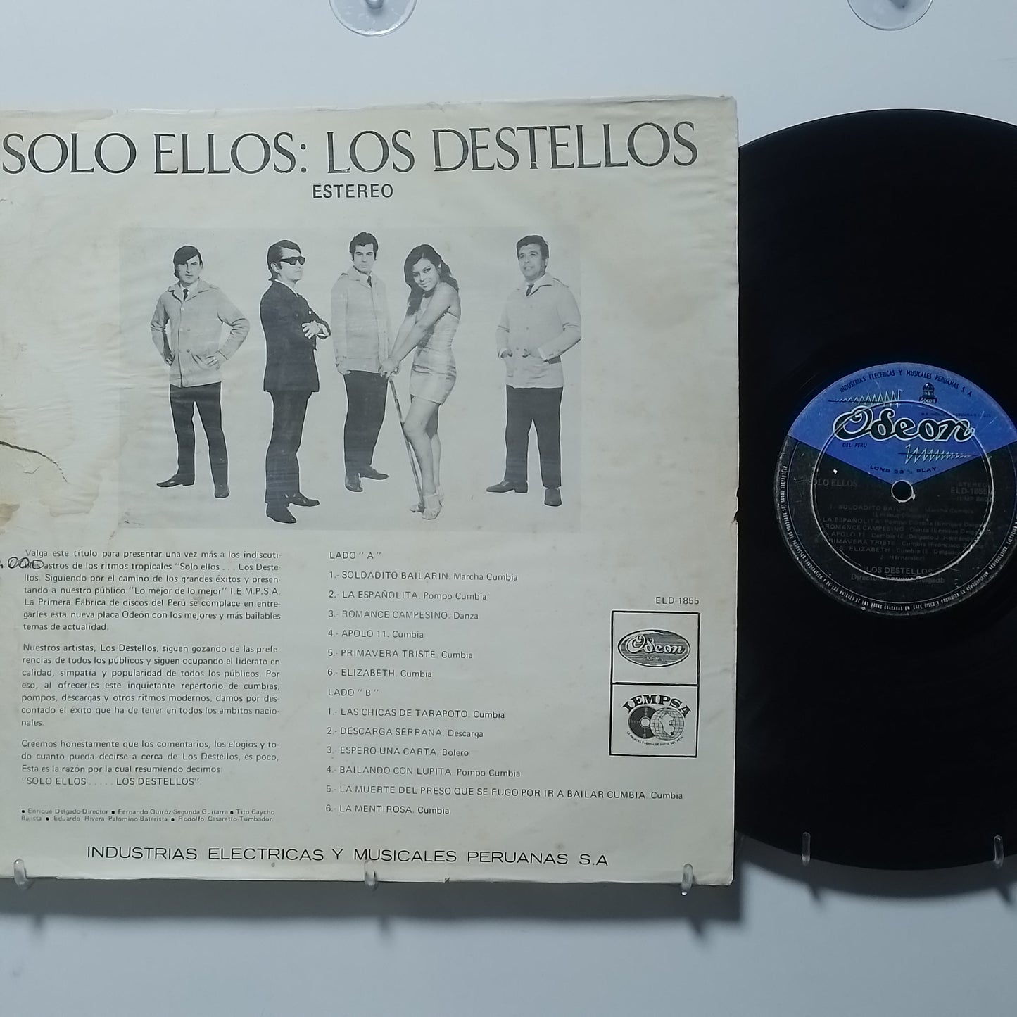 lp Los Destellos Solo Ellos made peru 1969 latin cumbia