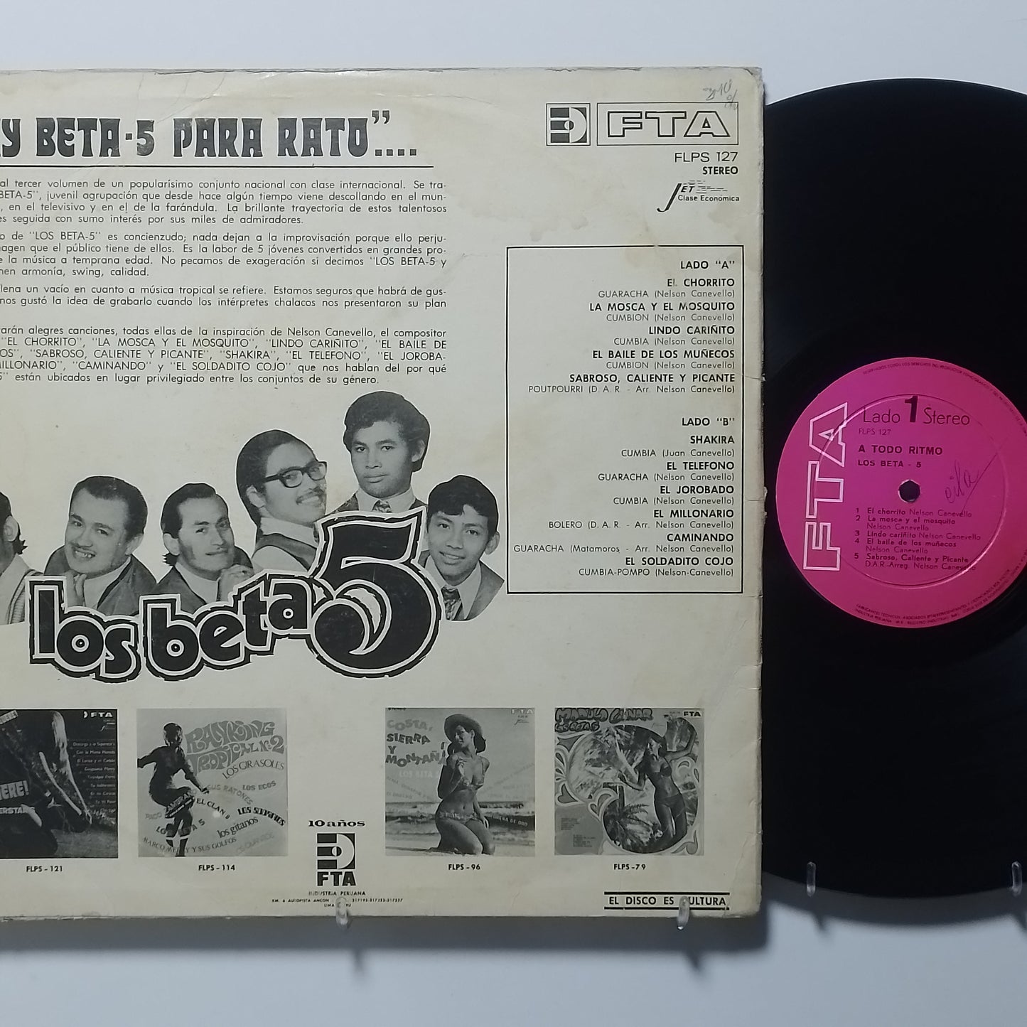 lp Los Beta 5 A Todo Ritmo made peru 1972 latin cumbia