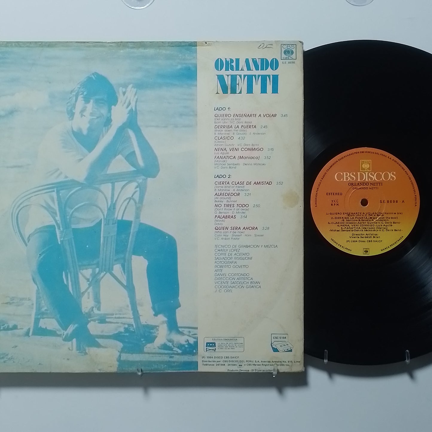 lp Orlando Netti Orlando Netti made peru 1984 latin pop