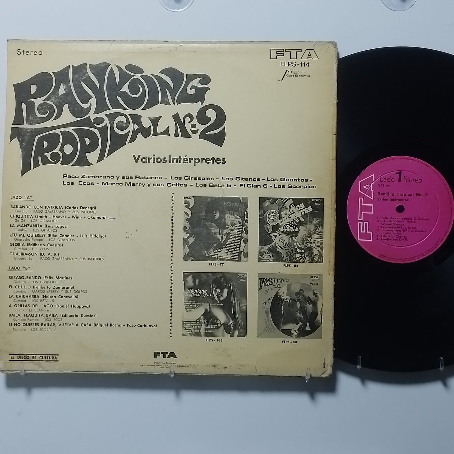 lp Ranking Tropical No 2 Paco Zambrano Y Sus Ratones Los Girasoles Los Ecos varios made peru 1972 latin cumbia