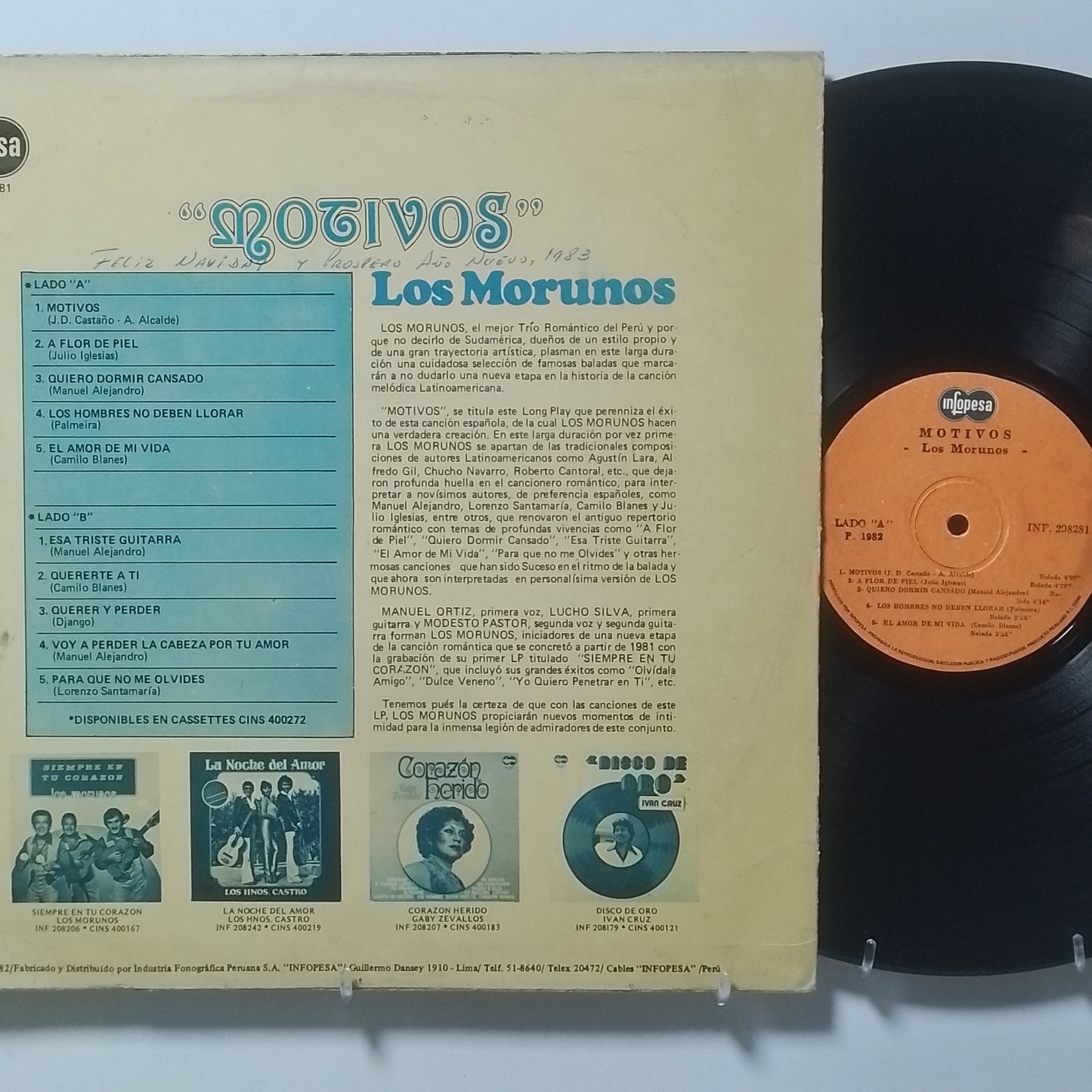 lp los morunos motivos made peru 1986 bolero