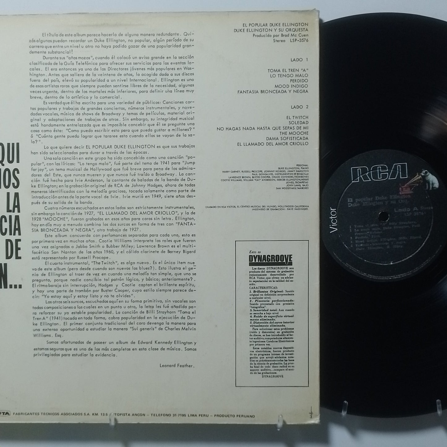 lp Duke Ellington And His Orchestra The Popular Duke Ellington made peru 1966 jazz