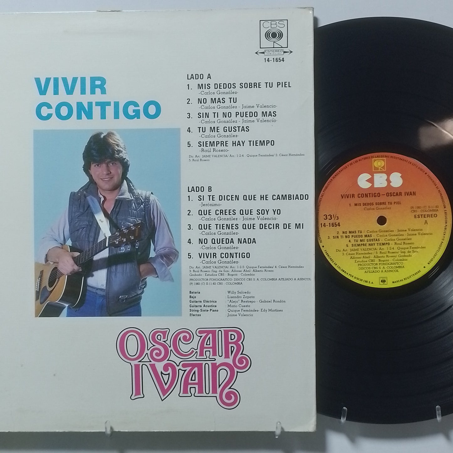 lp oscar ivan vivir contigo made colombia 1983 latin balada