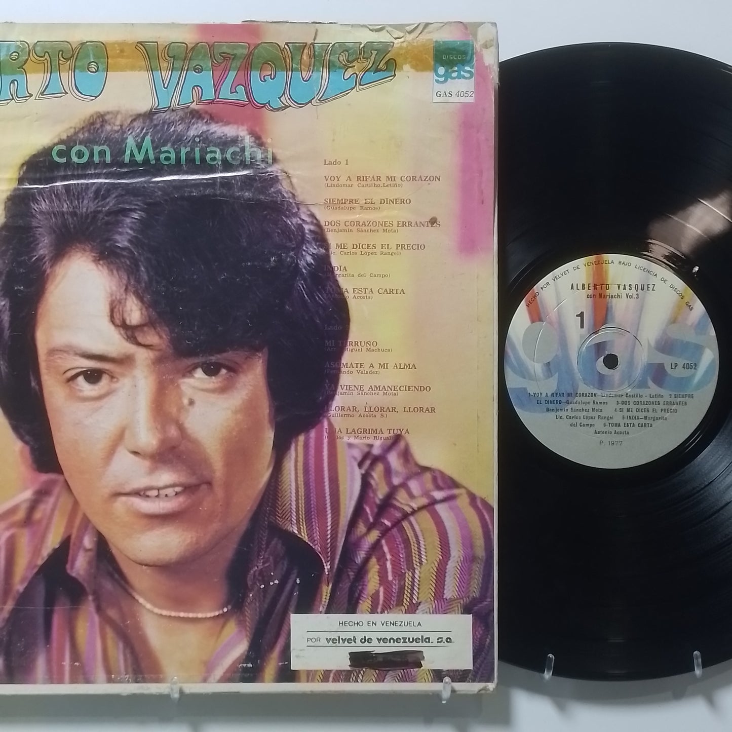 lp Alberto Vazquez Con Mariachi Vol 3 made peru 1965 latin mariachi