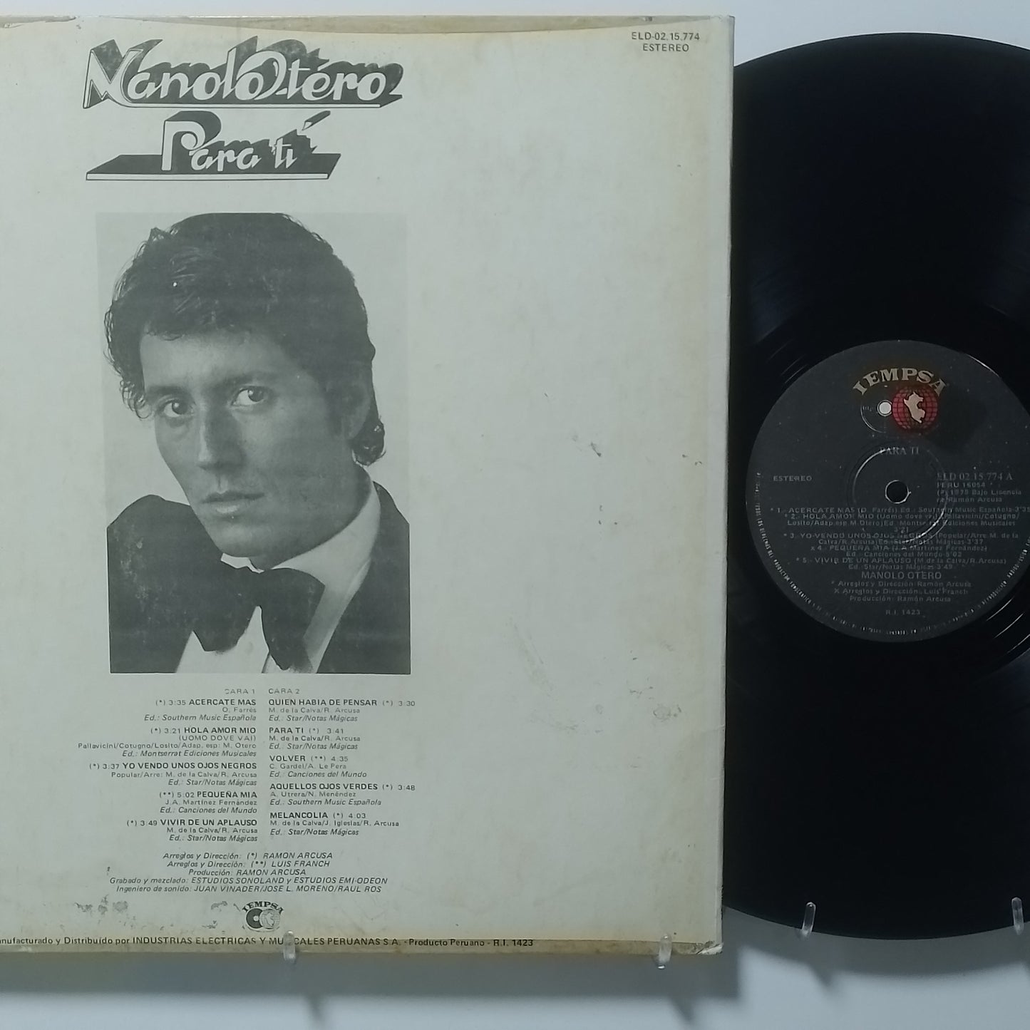 lp Manolo Otero Para Ti made peru 1979 latin balada