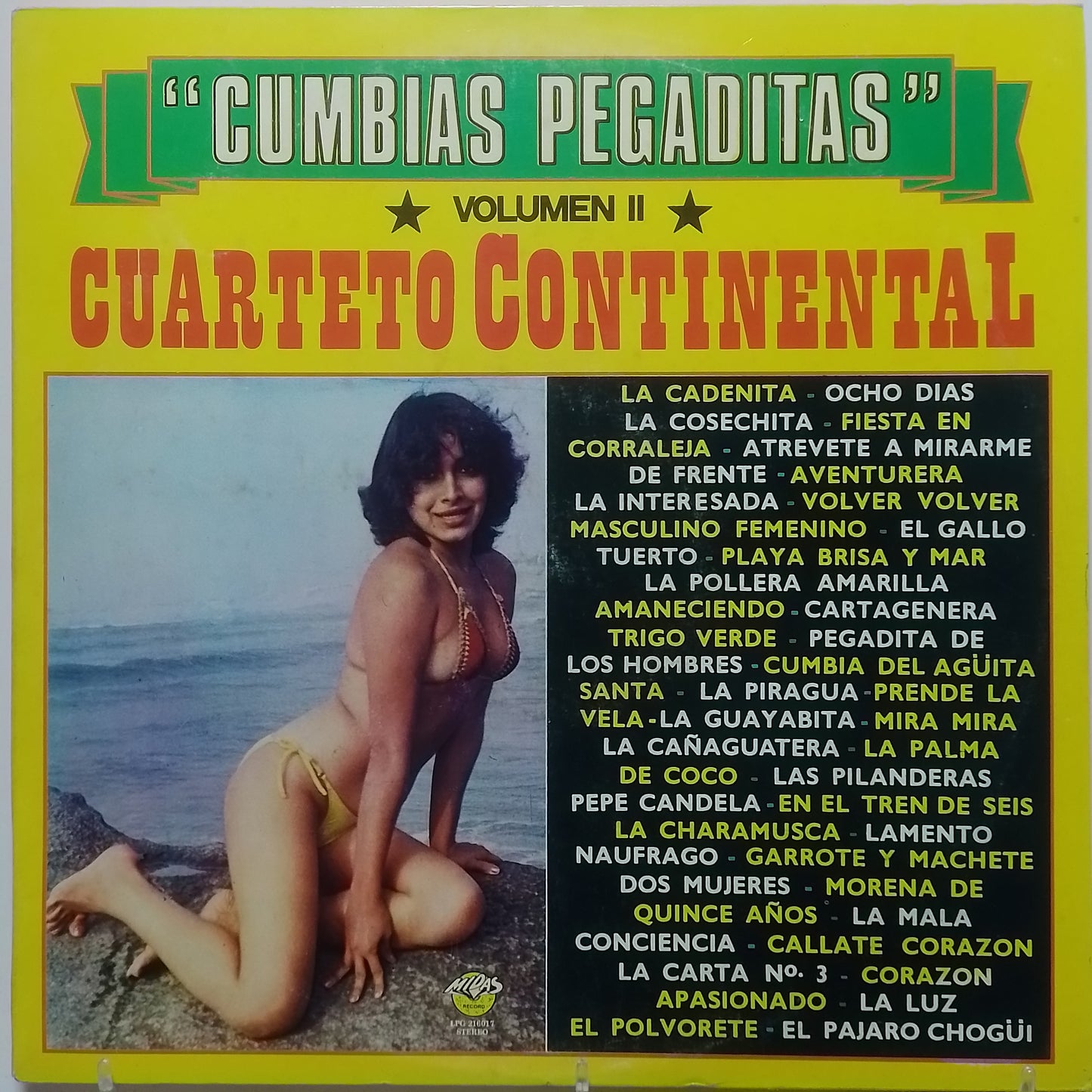 lp Cuarteto Continental Cumbias Pegaditas vol 2 made peru 1984 cumbia