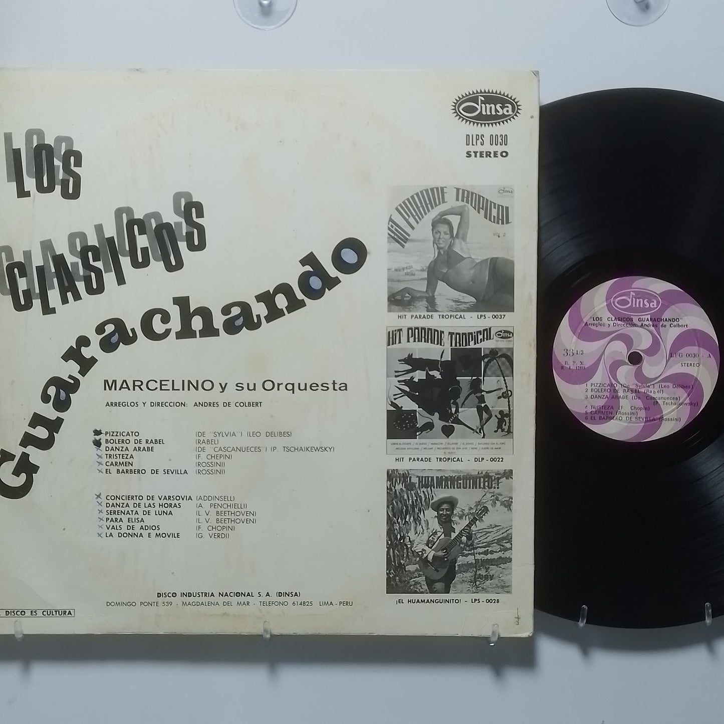 lp Marcelino Y Su Orquesta Los Clasicos Guarachando made peru 1970 latin cumbia