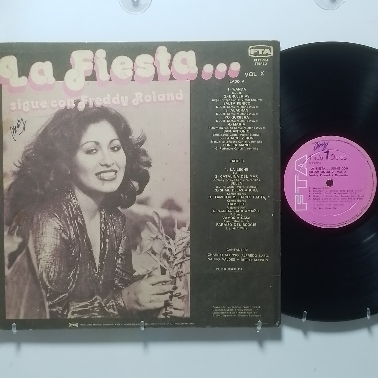 lp Freddy Roland Y Su Orquesta La Fiesta Vol X made peru 1980 latin