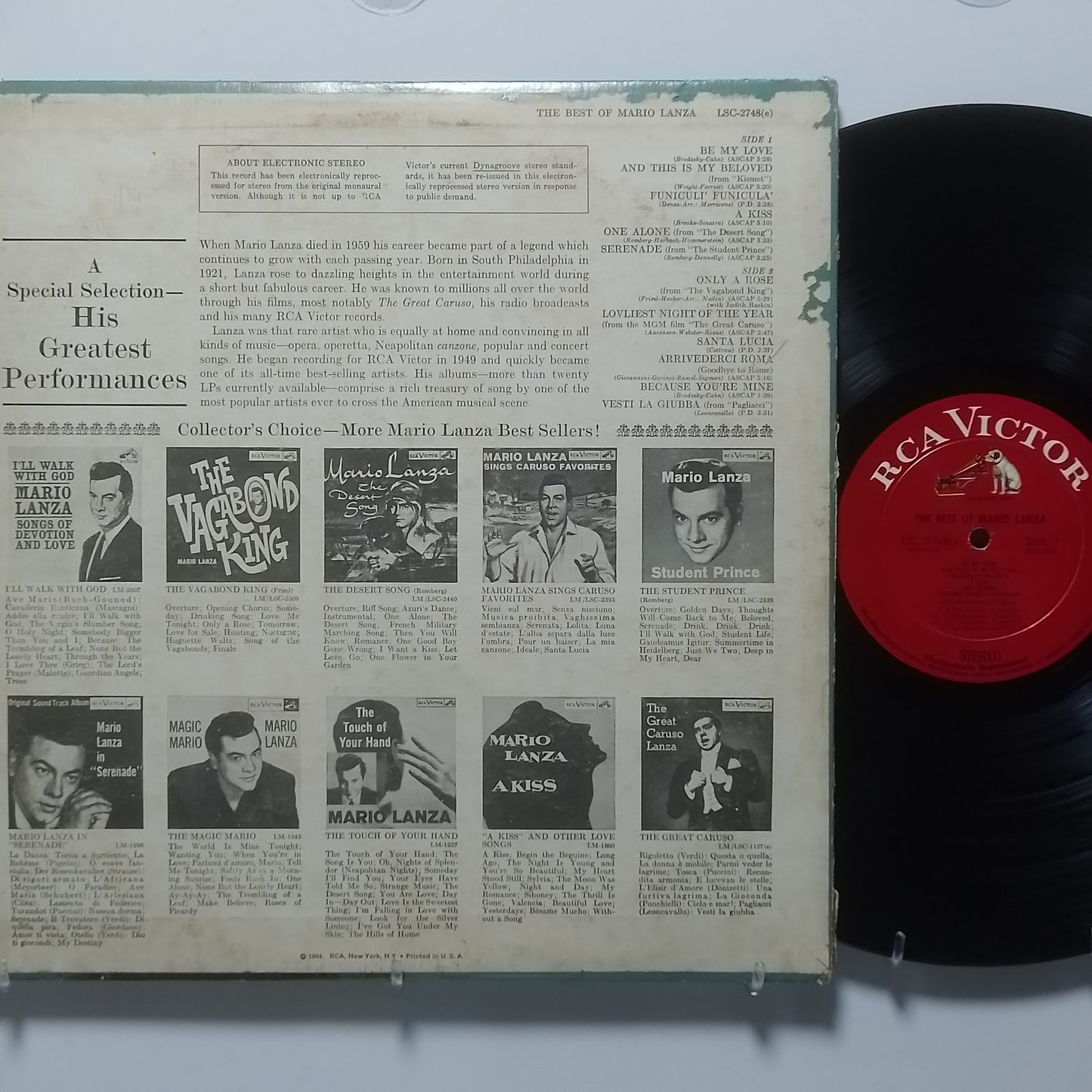 lp Mario Lanza The Best Of Mario Lanza made usa 1964 clasic